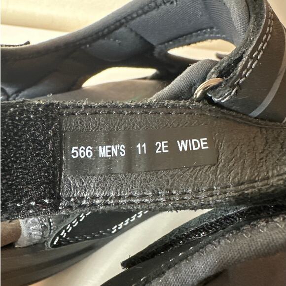 Orthofeet Gemini 566 Black Leather Orthopedic Sandals Men’s 11 2E Wide Comfort - Picture 7 of 10